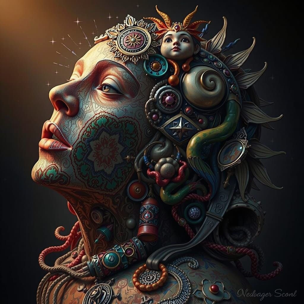 Masterpiece Painting of Beauty and Truth