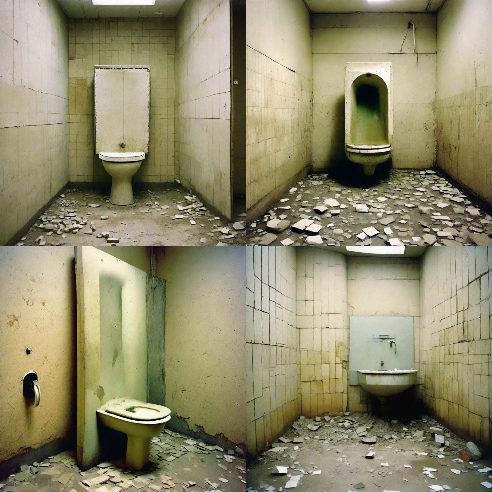 Dystopian Concrete Urinal in Soviet Museum