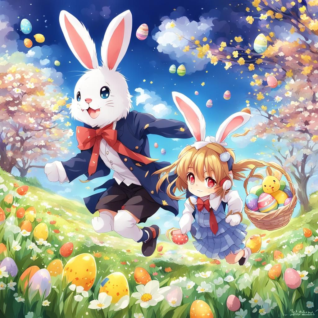 Anime Style Easter Celebration