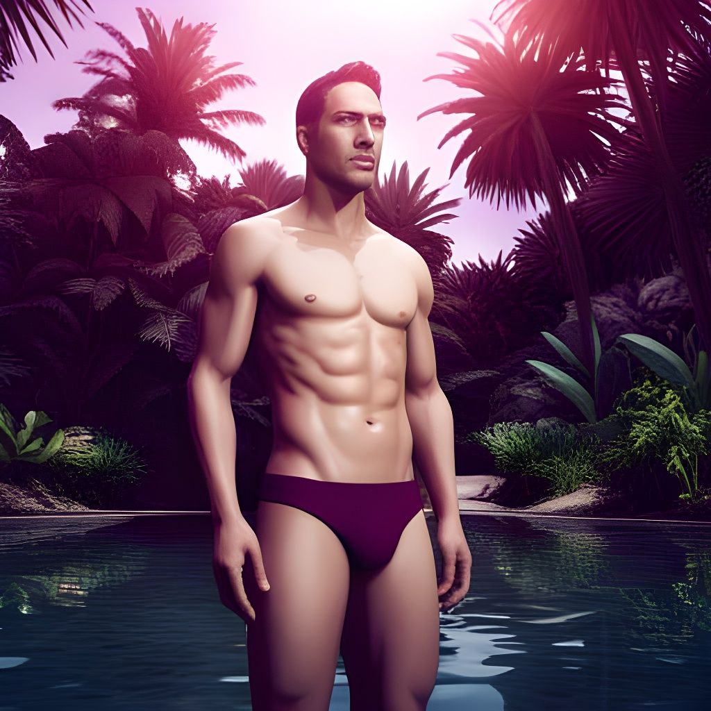 Futuristic Actor in a Surreal Botanical Fantasy