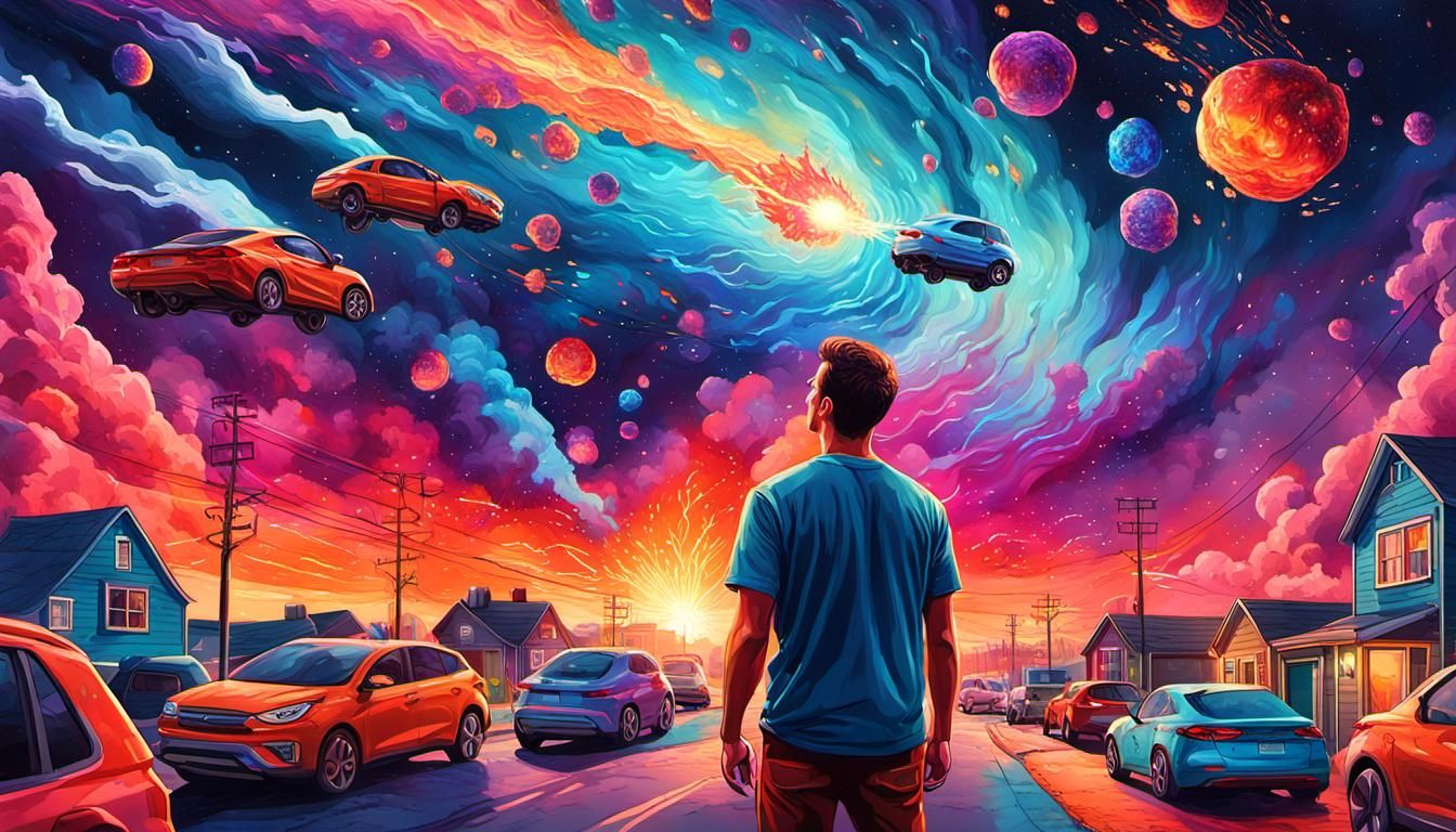 Exploding Galaxy: Vivid Sci-Fi Digital Art