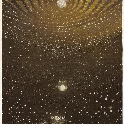 Abstract Composition with Raindrops and Lightbulbs