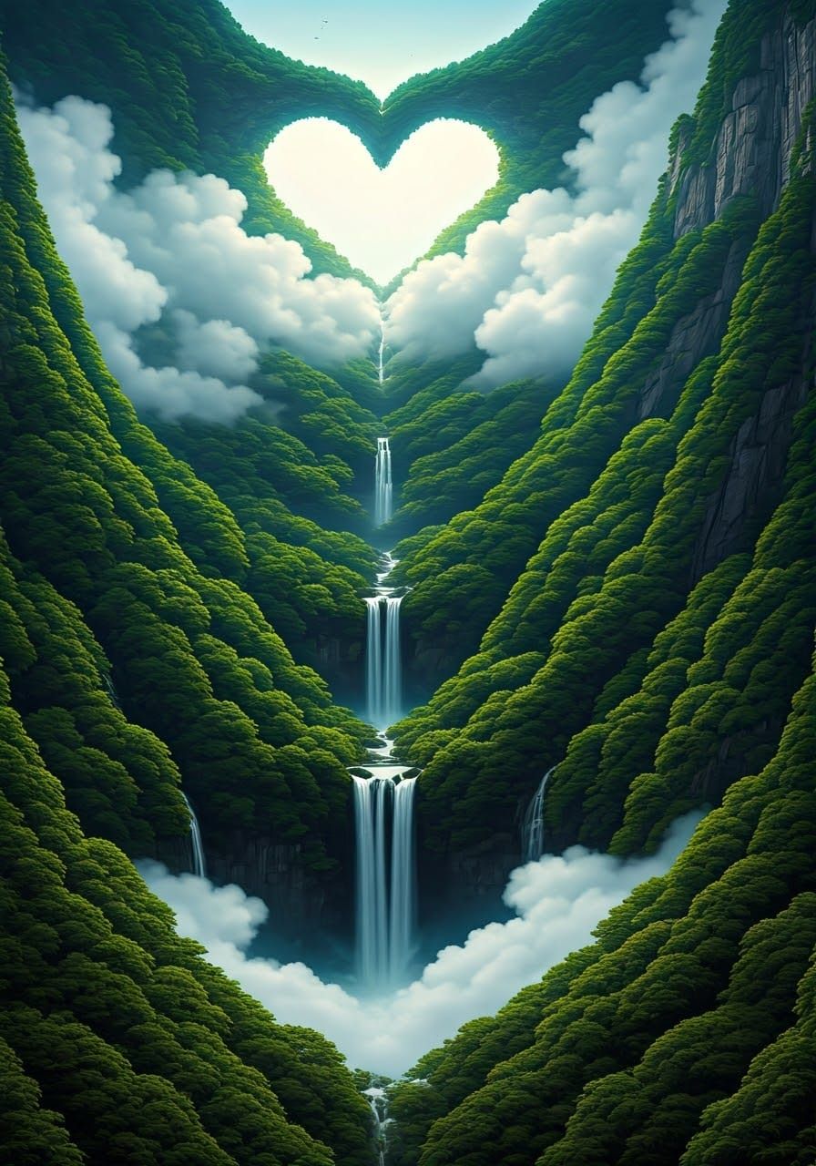 Heart Reservoir Mountain in China, Classic Landscape