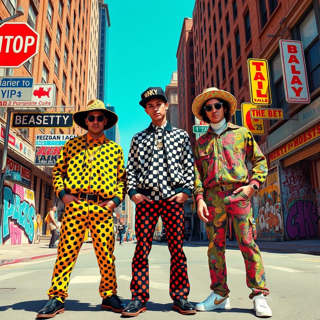 Beastie Boys in Pop Art New York Street Scene