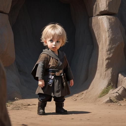 Young Jedi Knight with Lightsaber