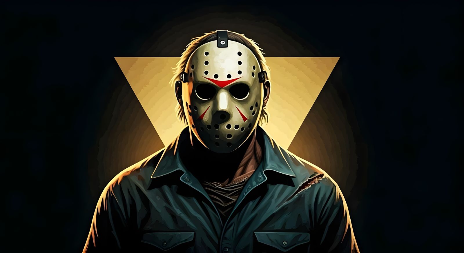 Jason Voorhees in Pop Art Gouache Style