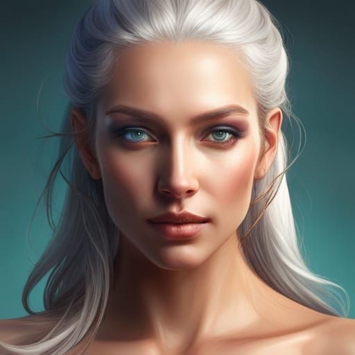 Striking Portrait of Young Woman with Heterochromia