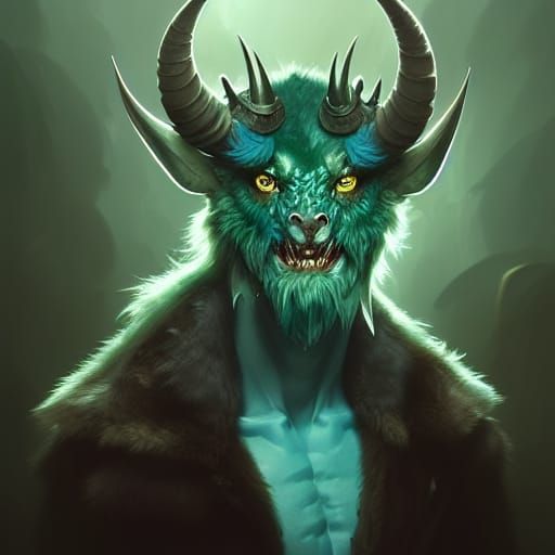 Monster Prince Portrait in Hyperdetailed Art Style