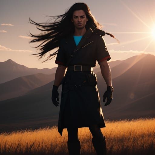 Dramatic Landscape Film Still in Splash Art Style