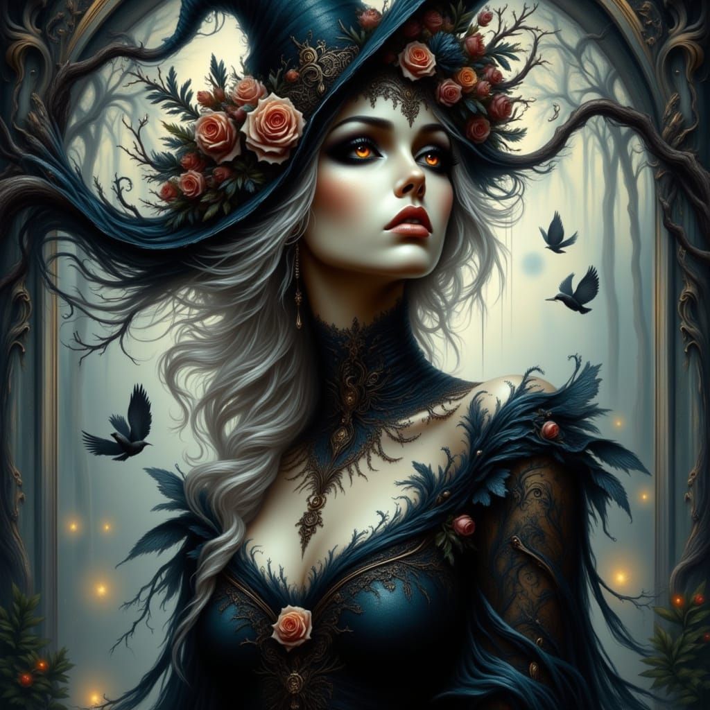 Witchy Woman Dancing in Summer Rain