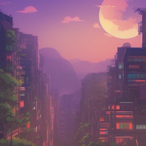 Cat City: Studio Ghibli Anime Key Visual