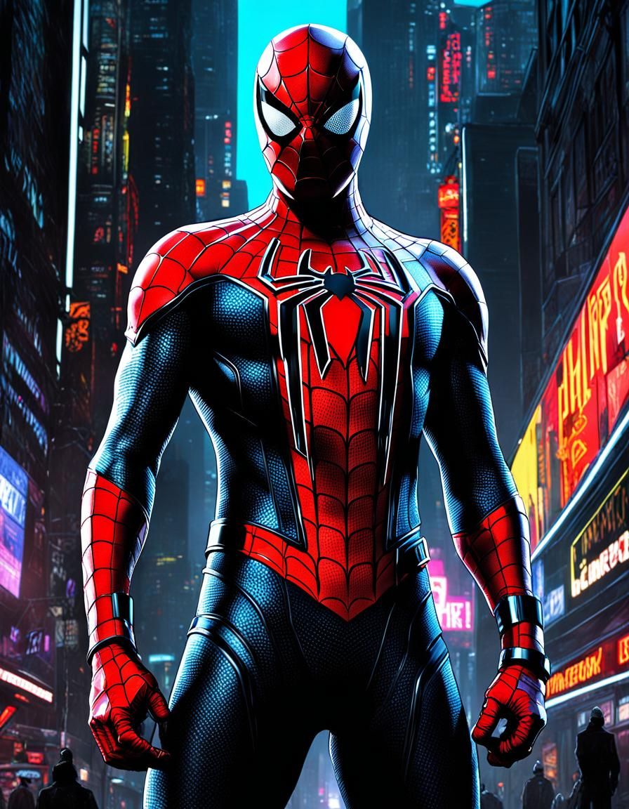 Biopunk Spiderman Portrait in HDR