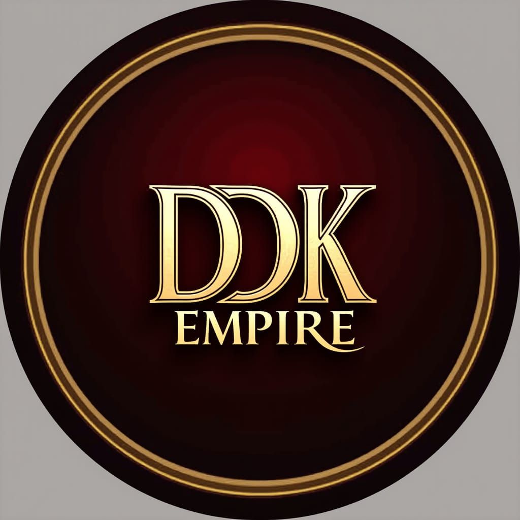 DDK Empire Circular Logo with Golden Accents