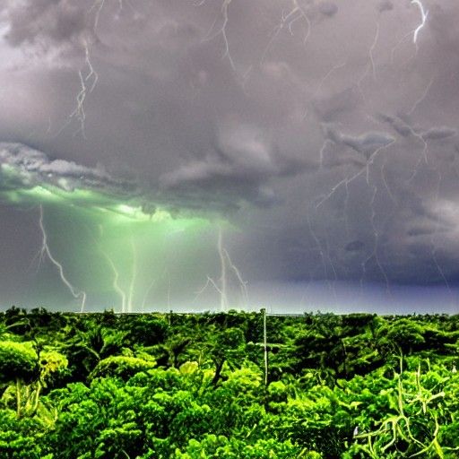 Dramatic Monsoon Storm Under Ominous Sky