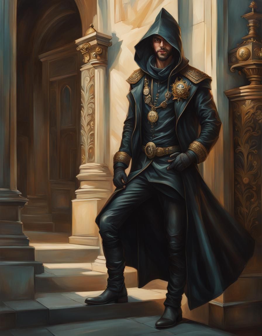 Playful Thief with Stolen Crown: Fantasy Art