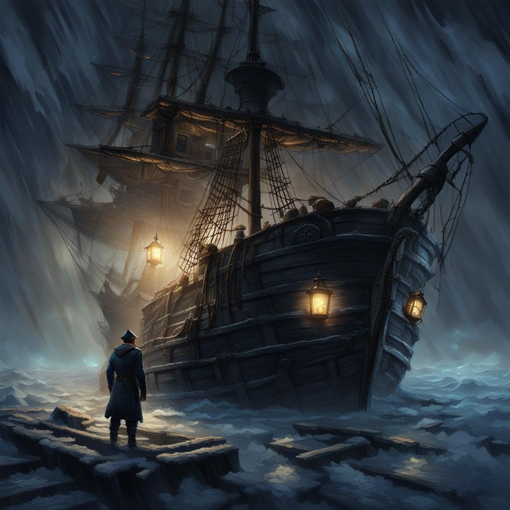 Sailor in Fog: Dark Fantasy Concept Art