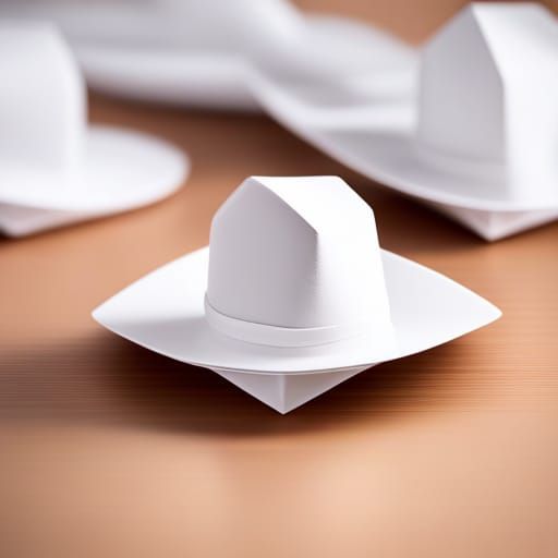 Recursive Hats in Origami Style Papercraft