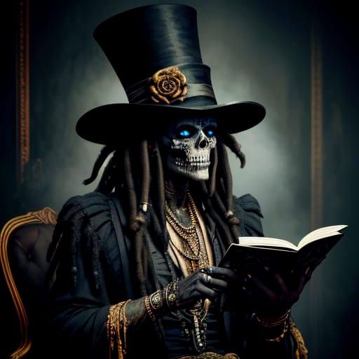 Gothic Voodoo Witch Doctor Reading Bones