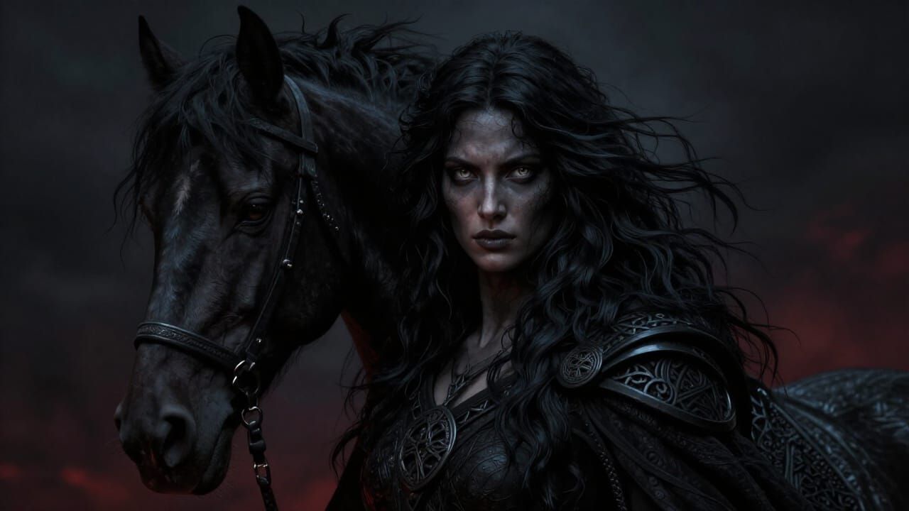 Celtic Goddess of Fate and Death in Mythic Realism