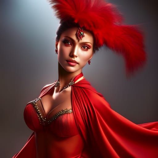 Showgirl In Red