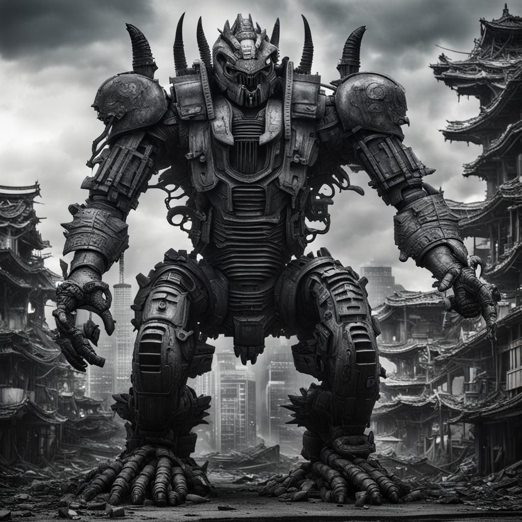 Demonic Mechagodzilla Centaur in Tokyo Ruins