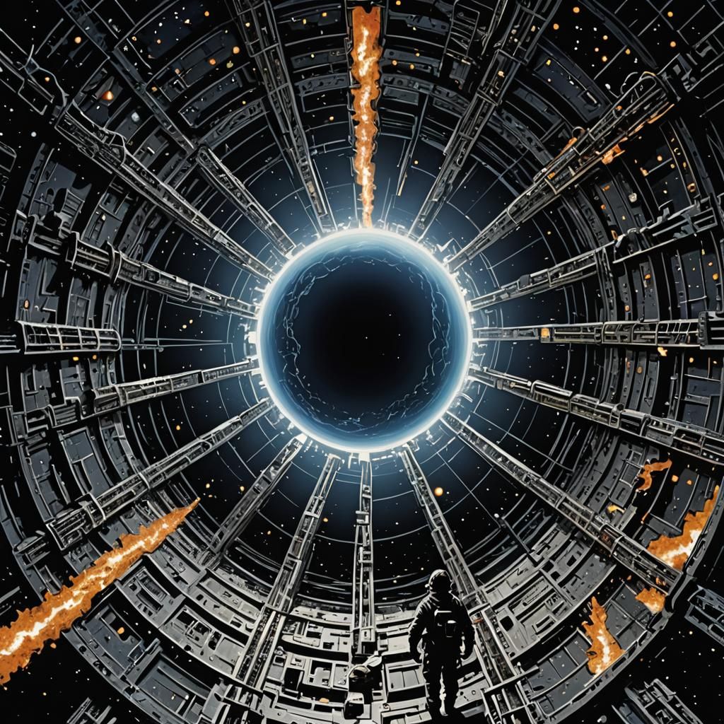 Event Horizon Visualized by AI