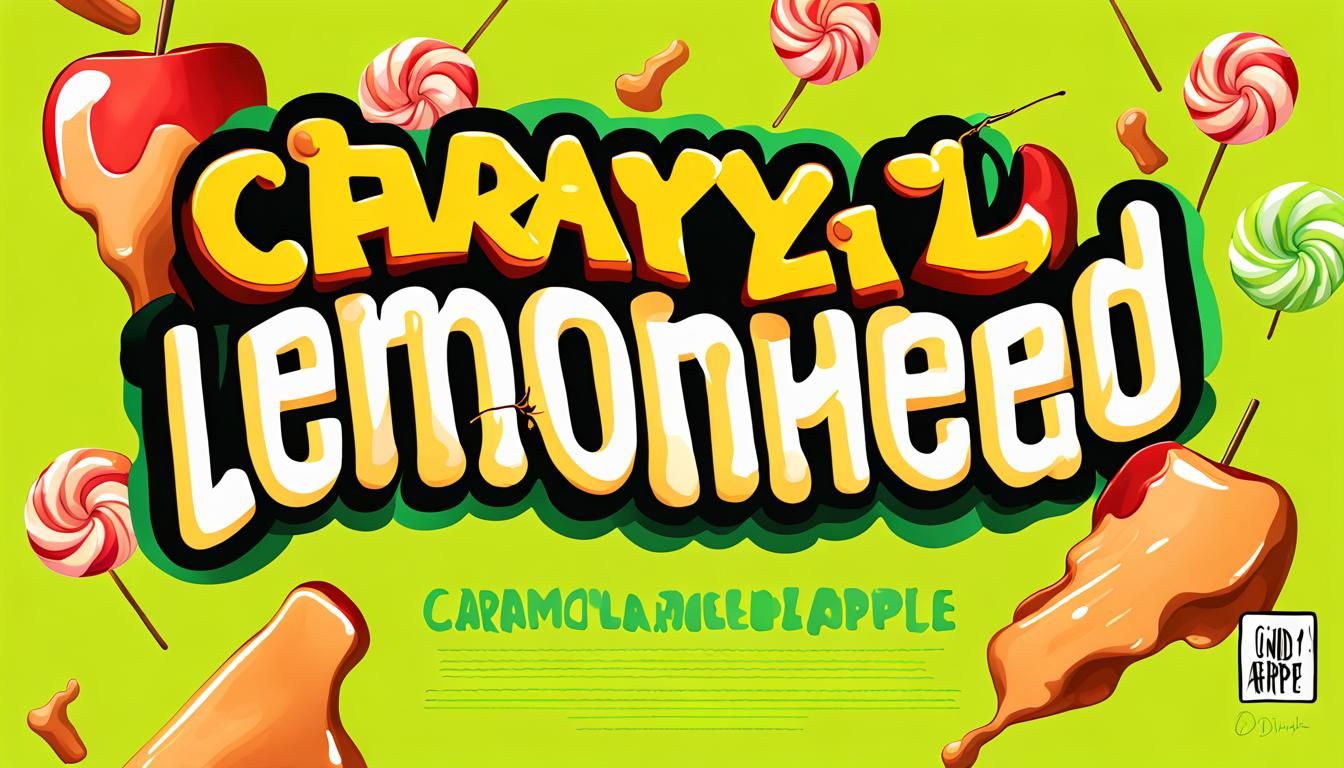 Caramel Apple Candyland Cartoon Cityscape