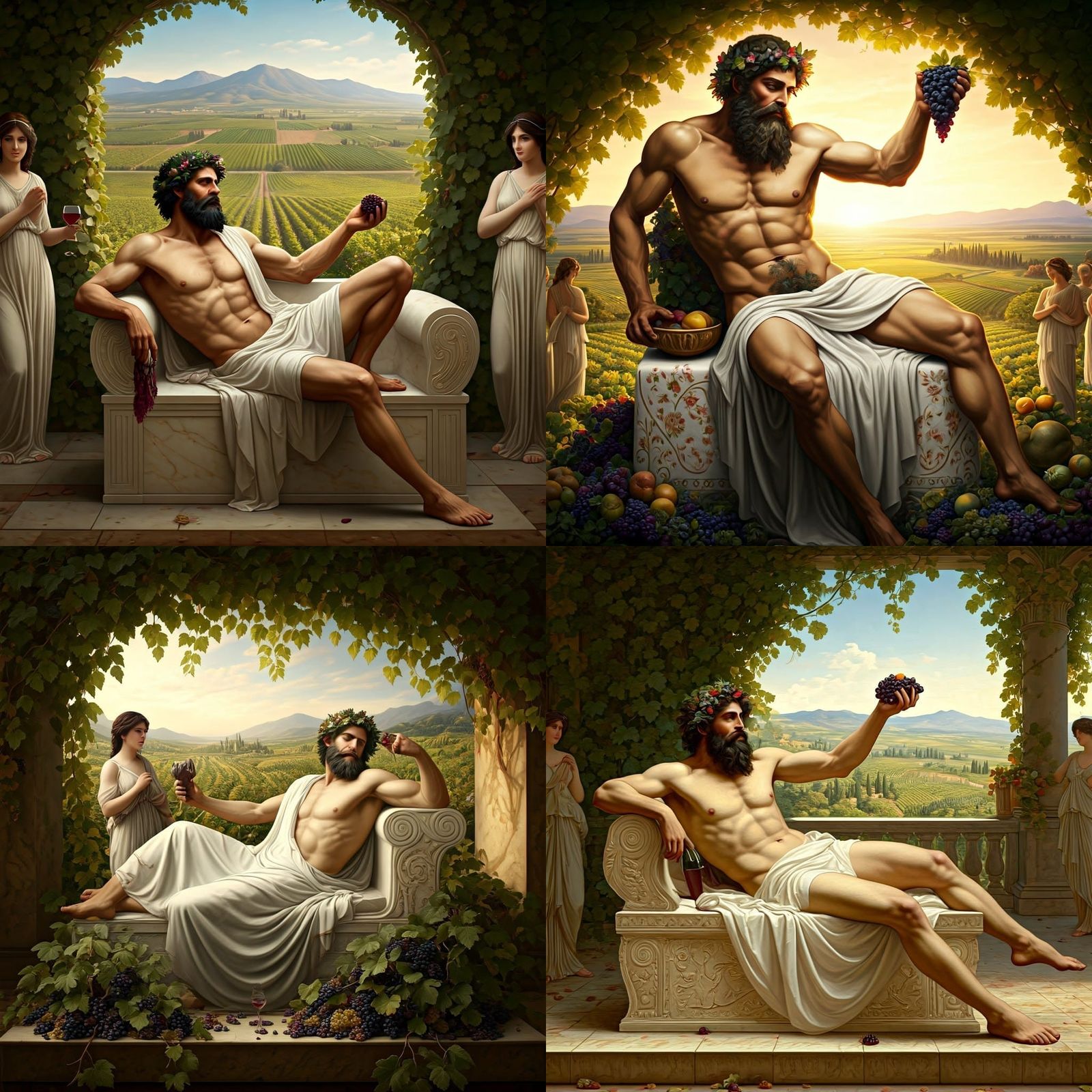 Bacchus in Roman Vineyard Setting