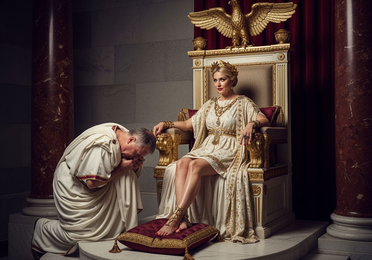 Empress Messalina on Her Throne: Regal Contempt