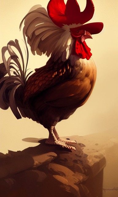 Victorian Rooster Portrait Artstation