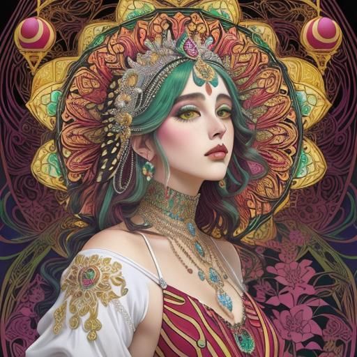 Surrealist Dessertscape Digital Illustration with Vivid Colo...