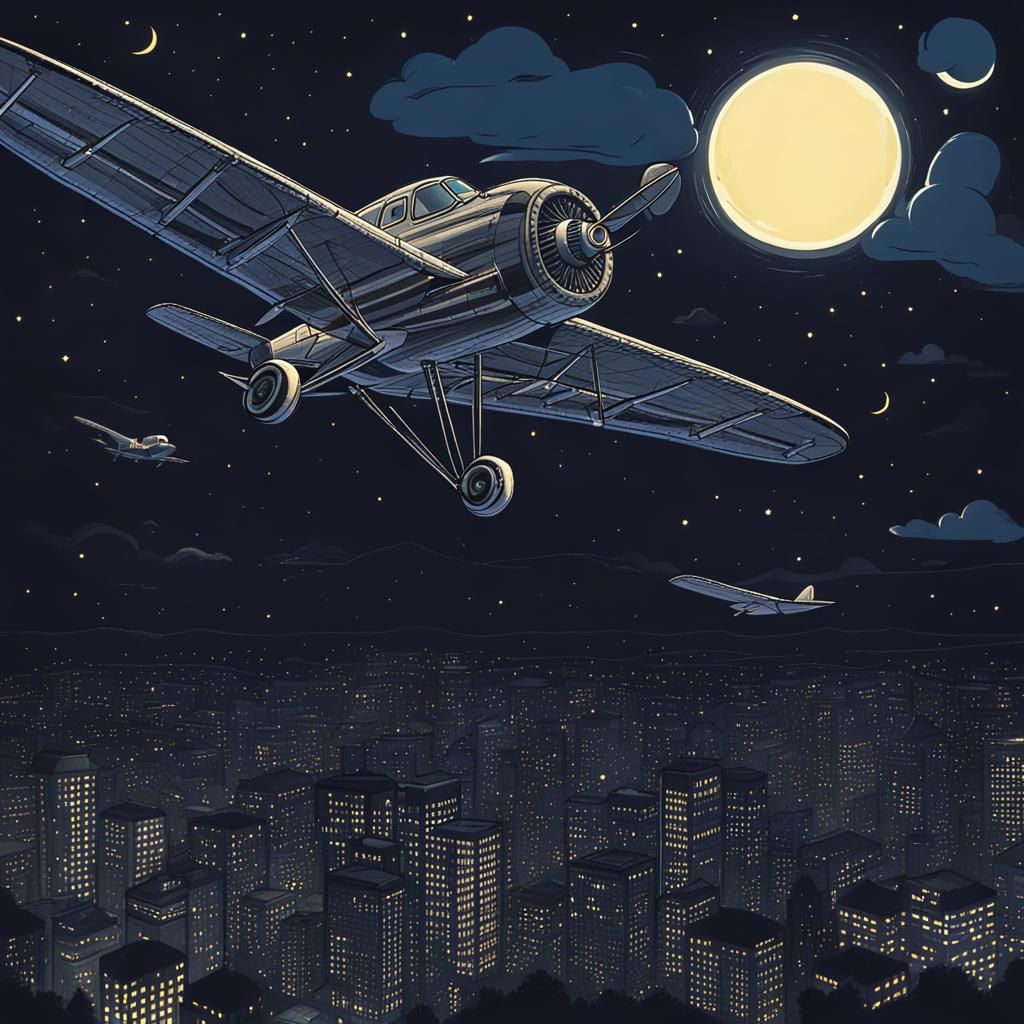 Night Flight: AI Generated Dreamscape