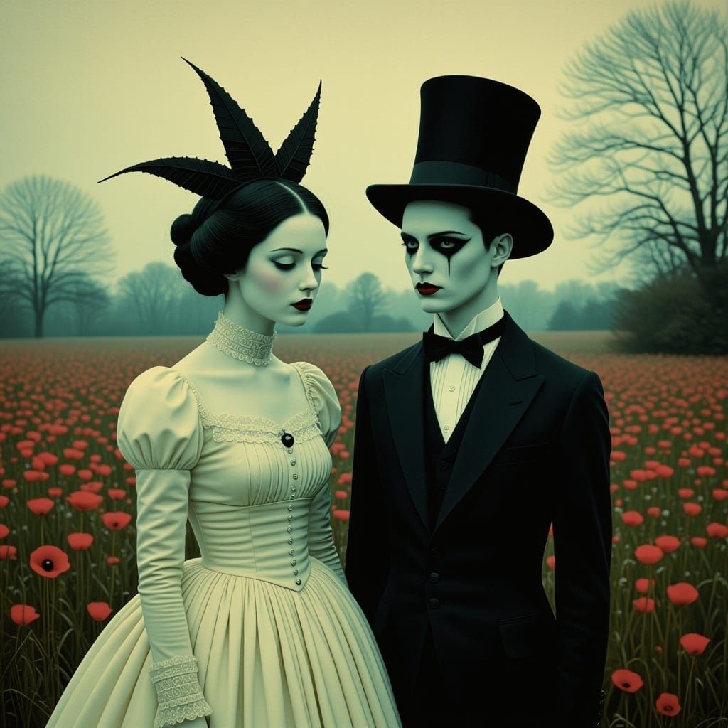 Shocking Fairytale Couple in Surreal Dystopia
