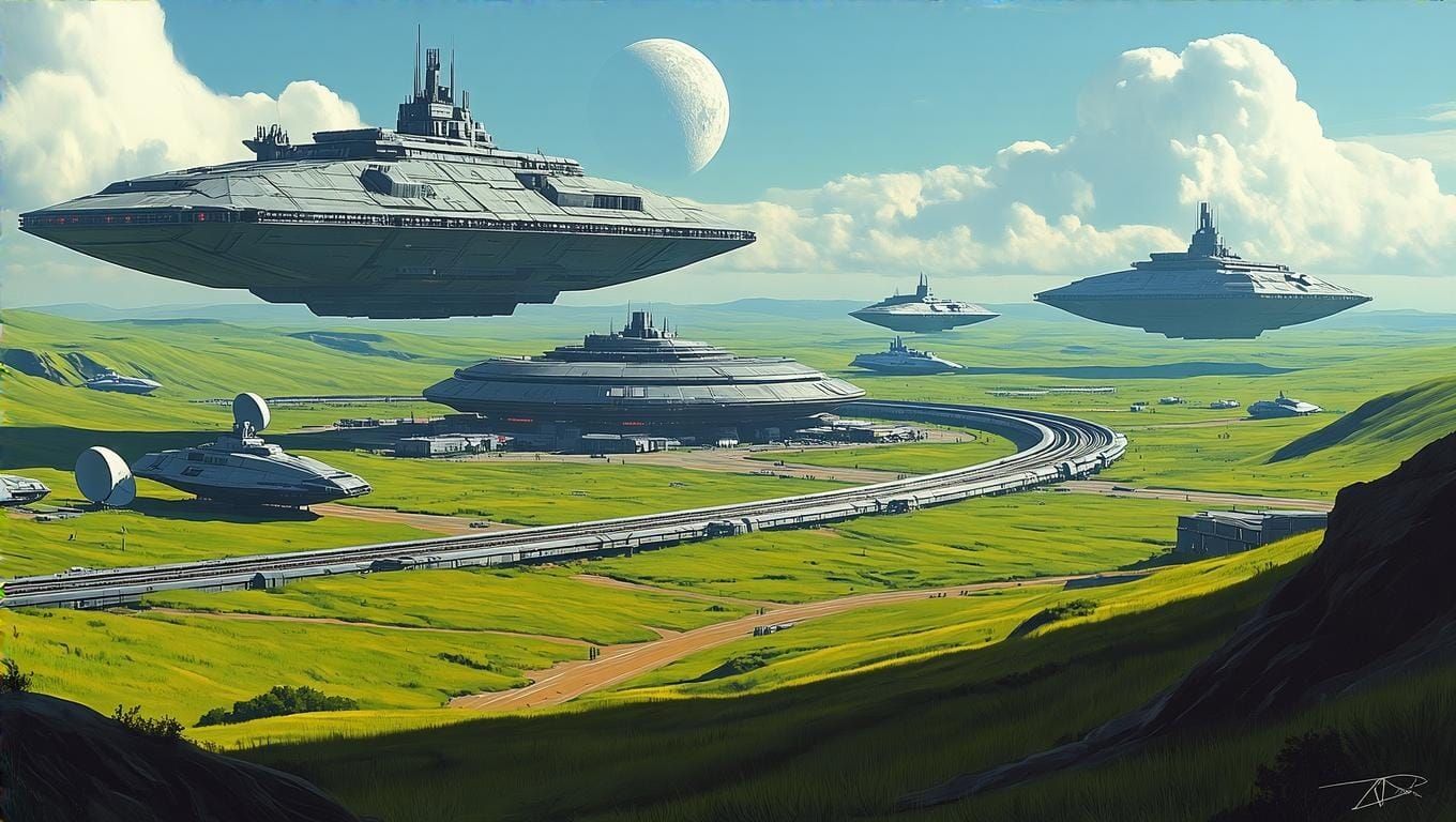 Rebel Space Base on Emerald Planet