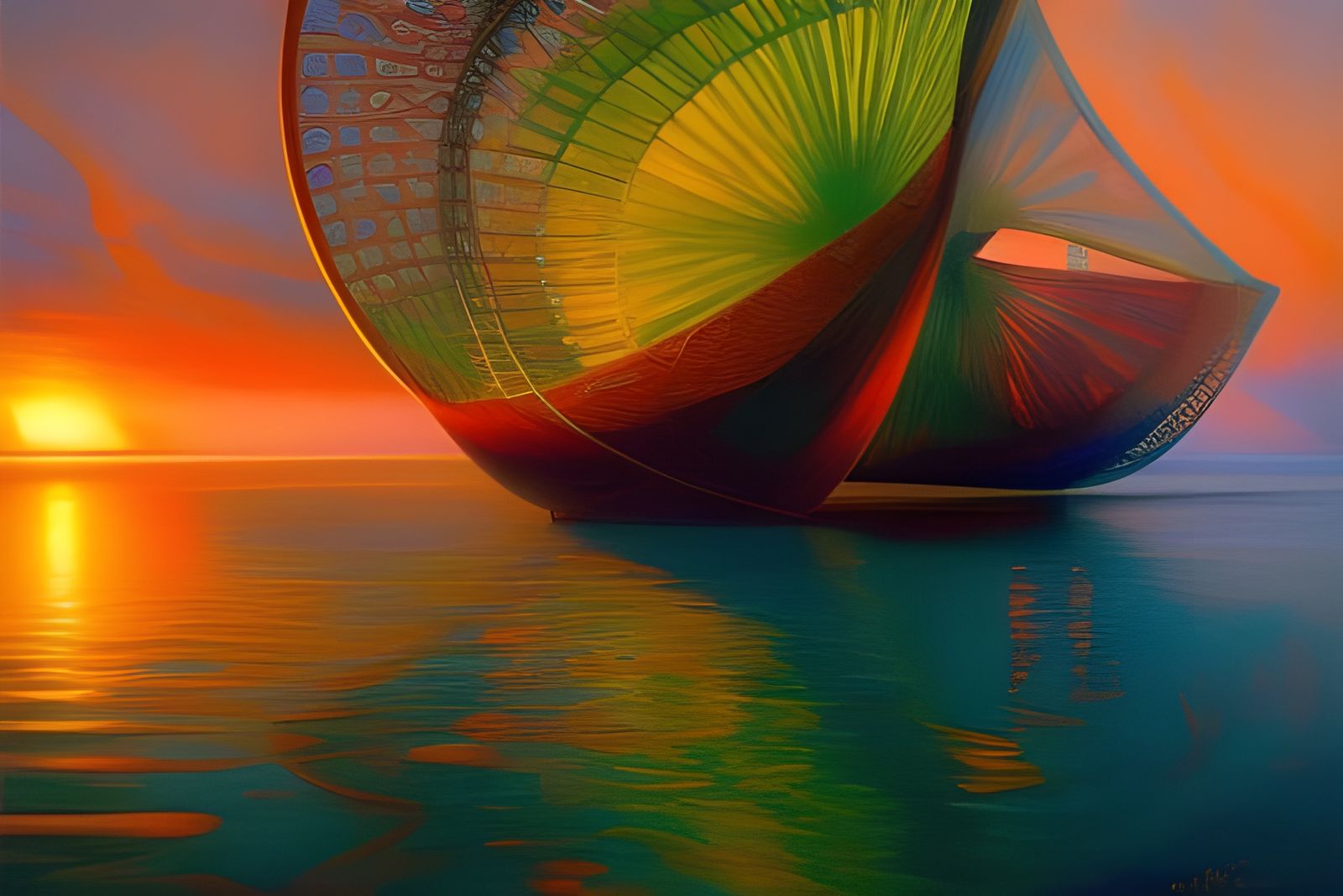 Ethereal Underwater City with Art Nouveau Flair