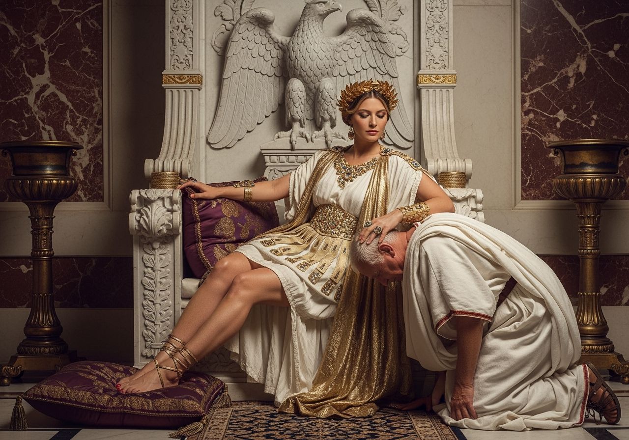 Empress Messalina on Her Marble Throne