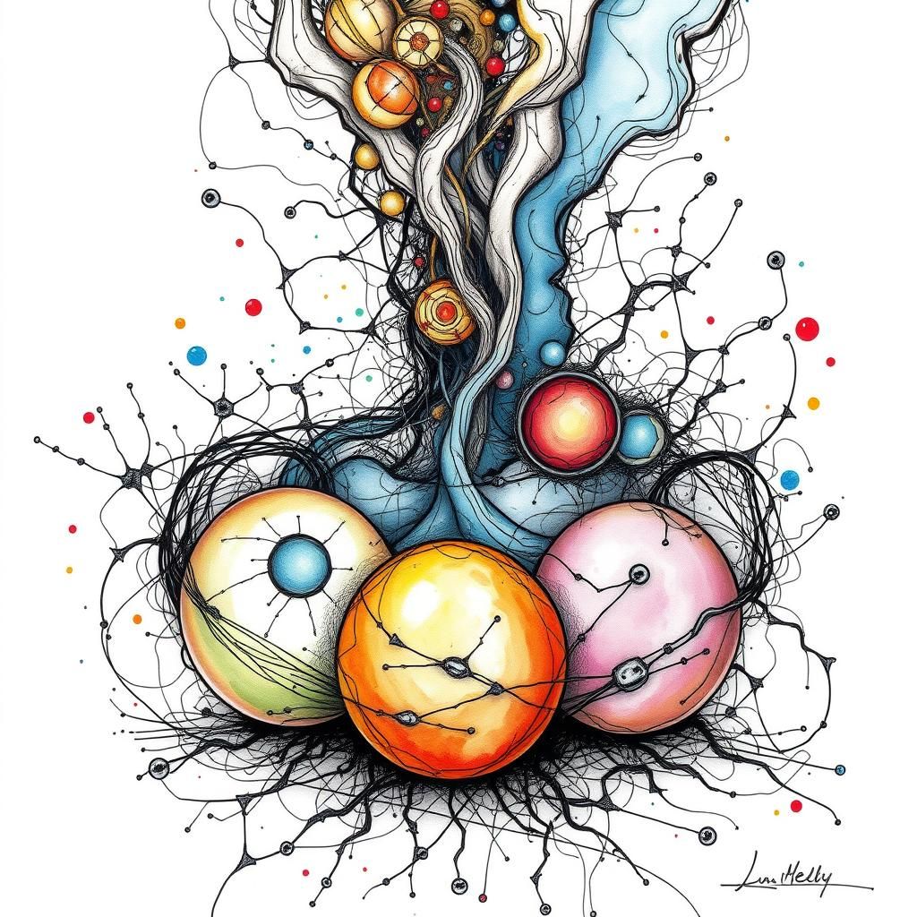 Psychedelic Abstract Art in Watercolor and Alcohol Ink