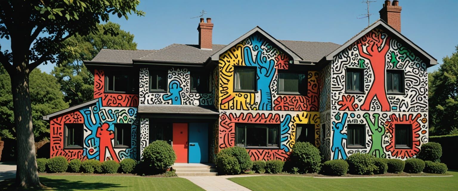 House in the Style of Keith Haring