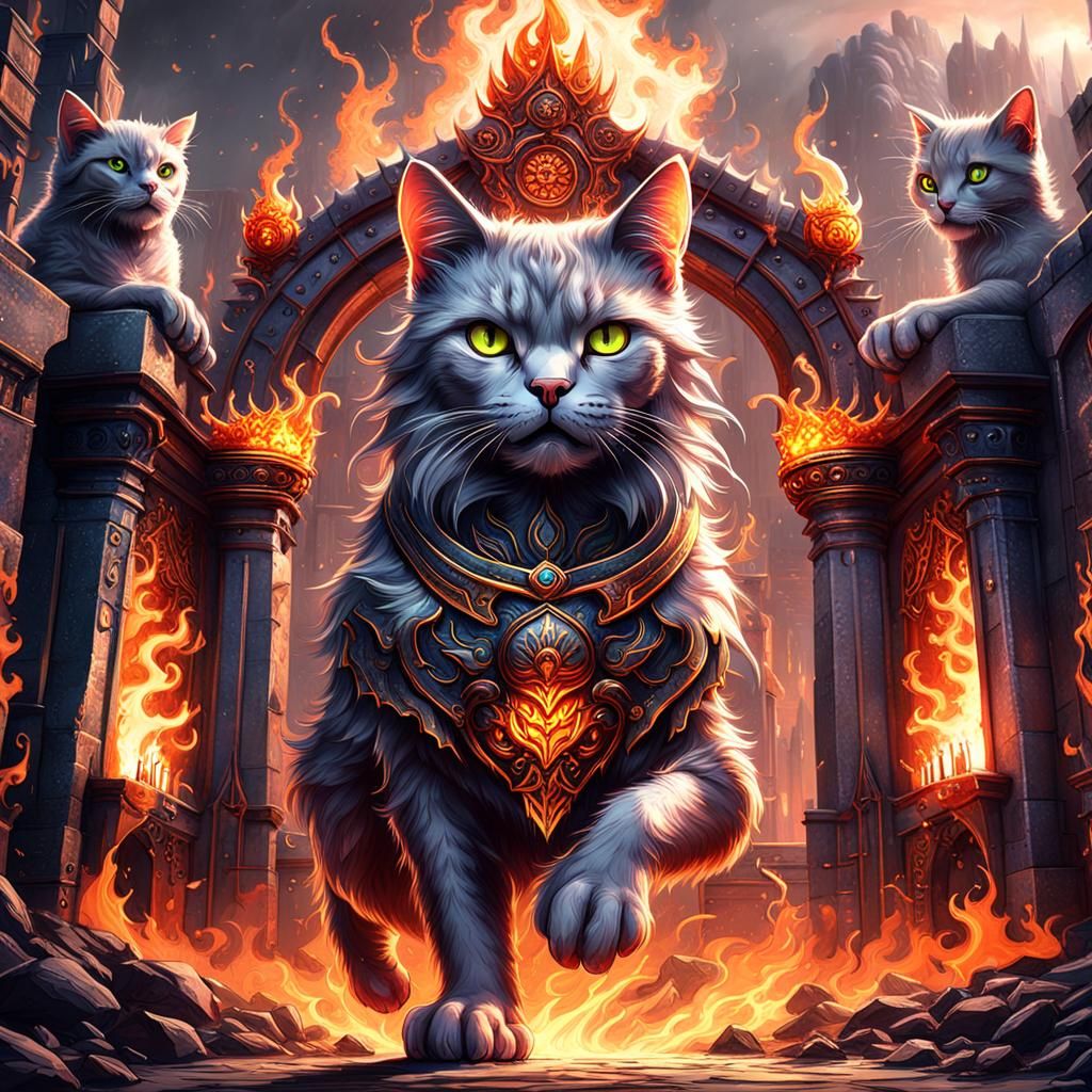 Three-Headed Cat Guardian of the Underworld