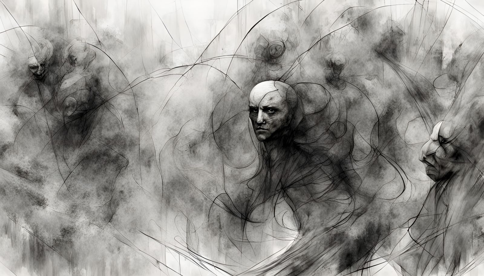 Hazy images from the distant past of faces I once had