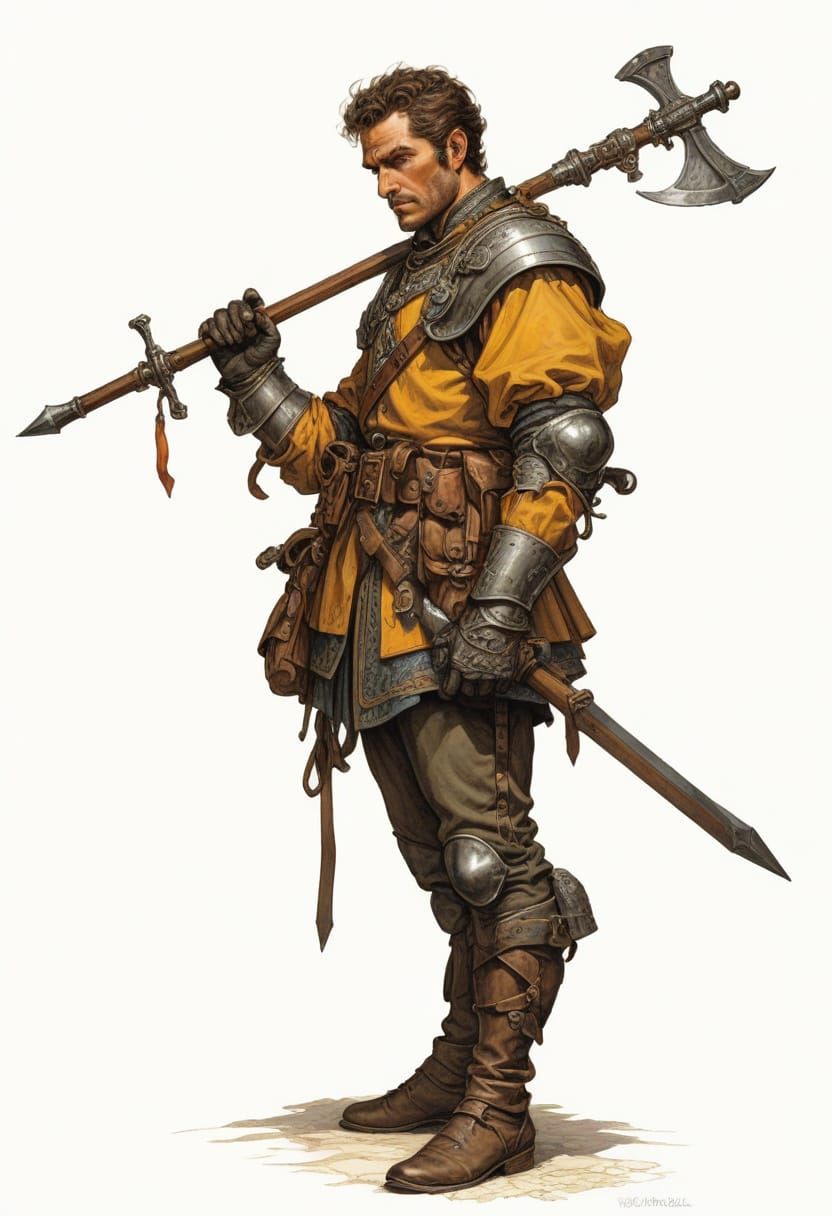 16th Century French Guard in Heroic Fantasy Style