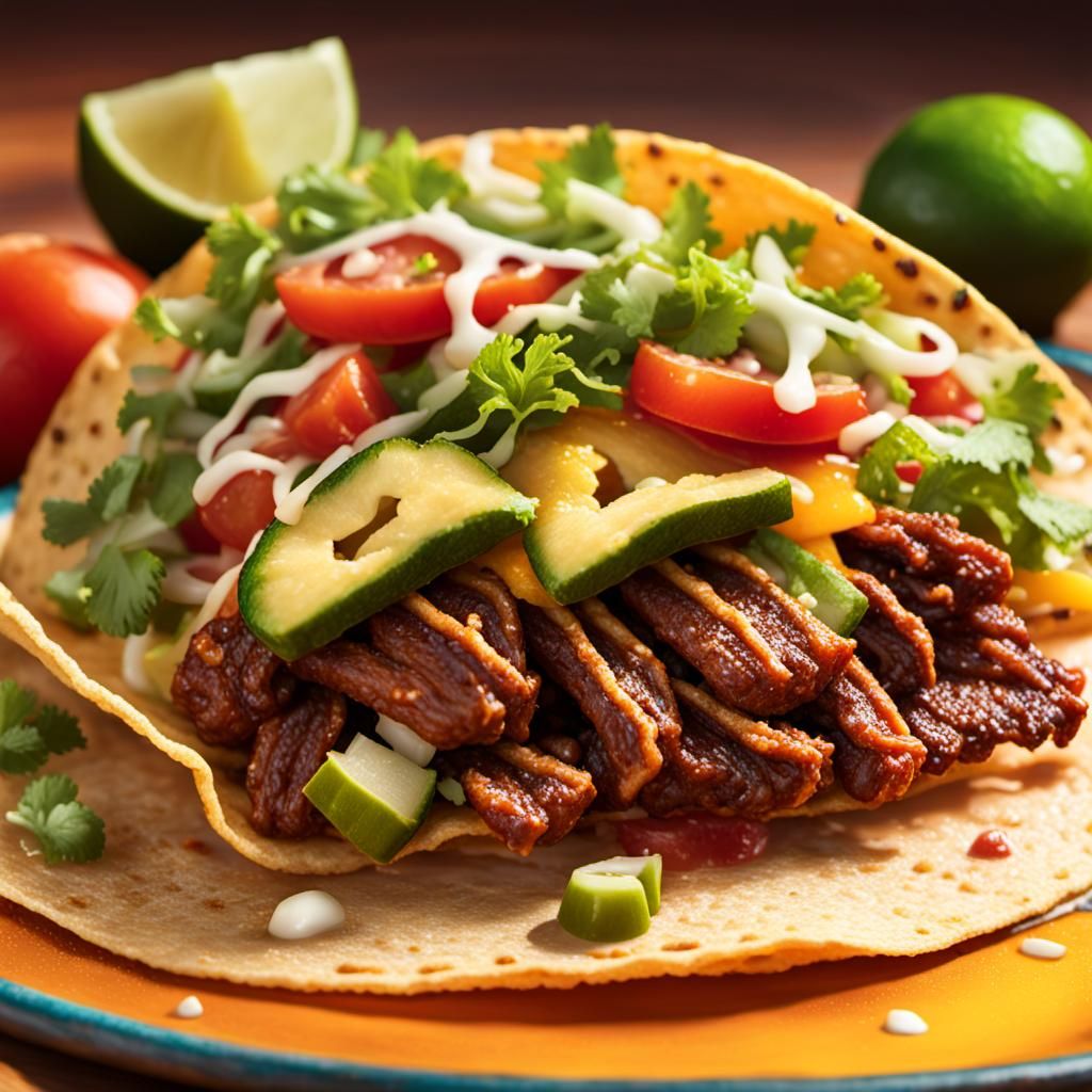 Hyperrealistic Taco and Tequila Still Life