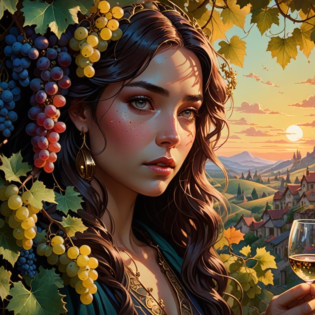 Miniature Vineyard World Inside a Wine Bottle