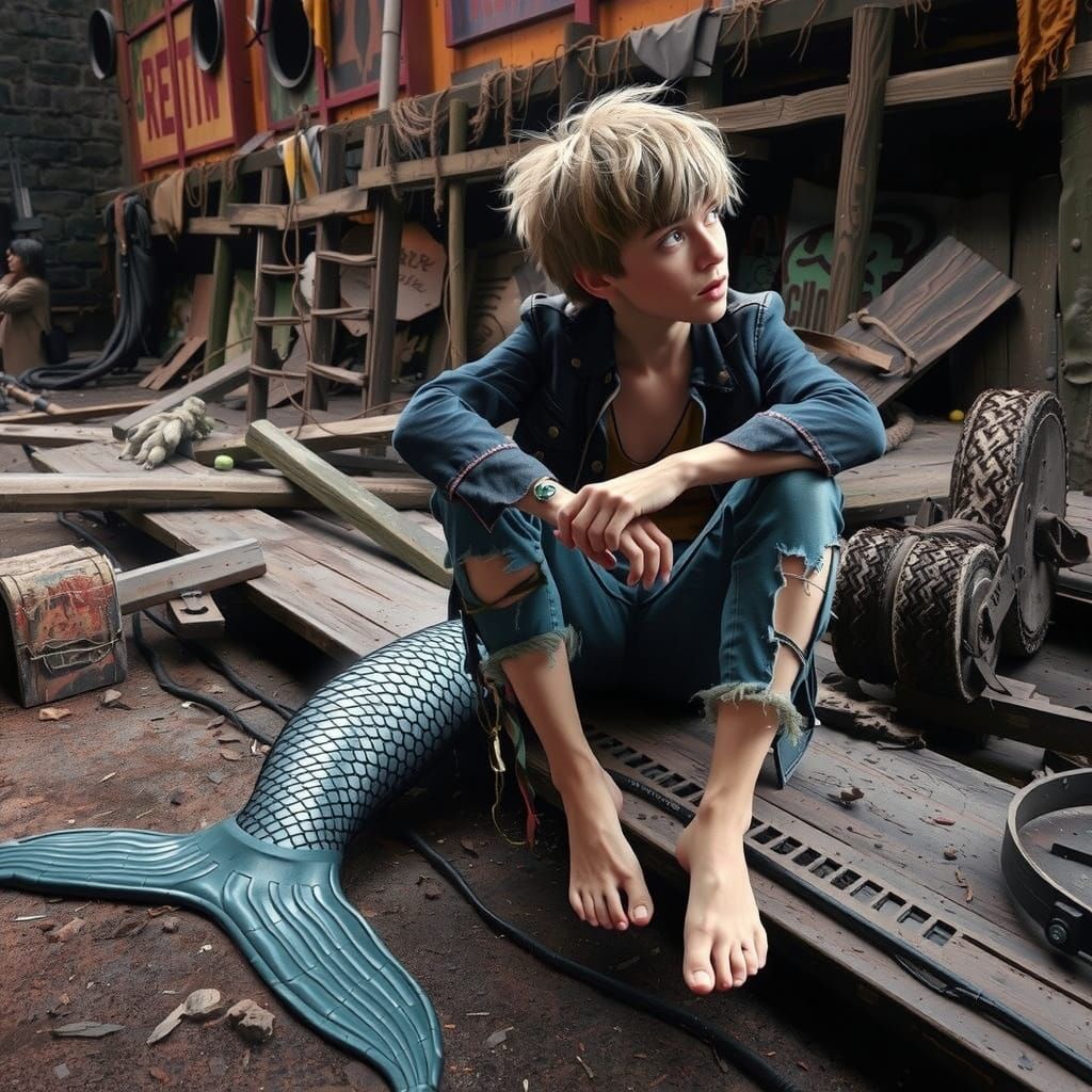 Dan in City Street, in Digital Painting Style