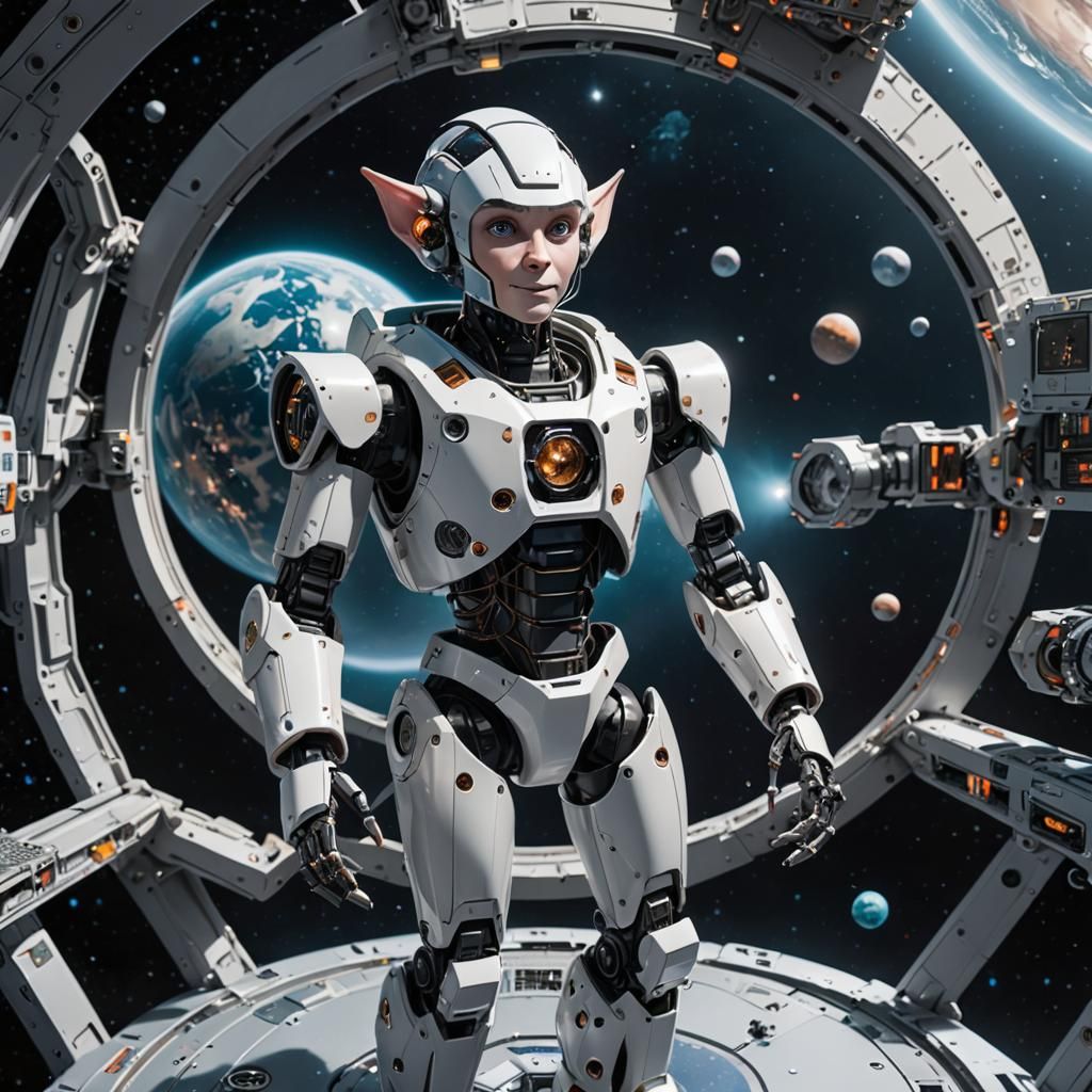 Robotic Elf on Space Platform