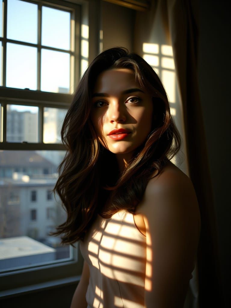 Woman in Sunlight: A Cinematic Portrait