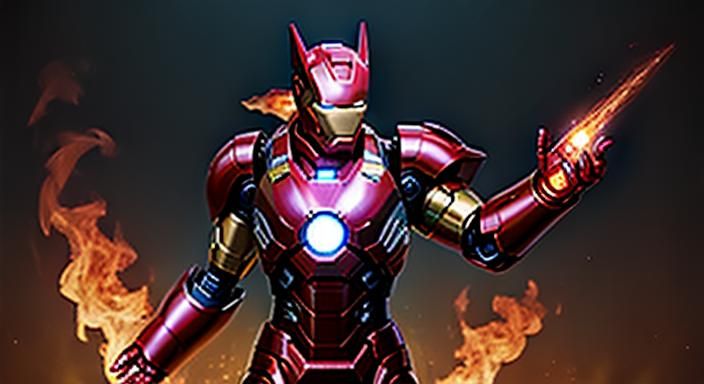 Anthro Charizard DJ in Iron Man Armor