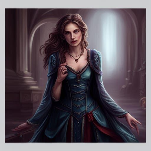 Fairytale Vampire Lady in Gothic Fantasy Art