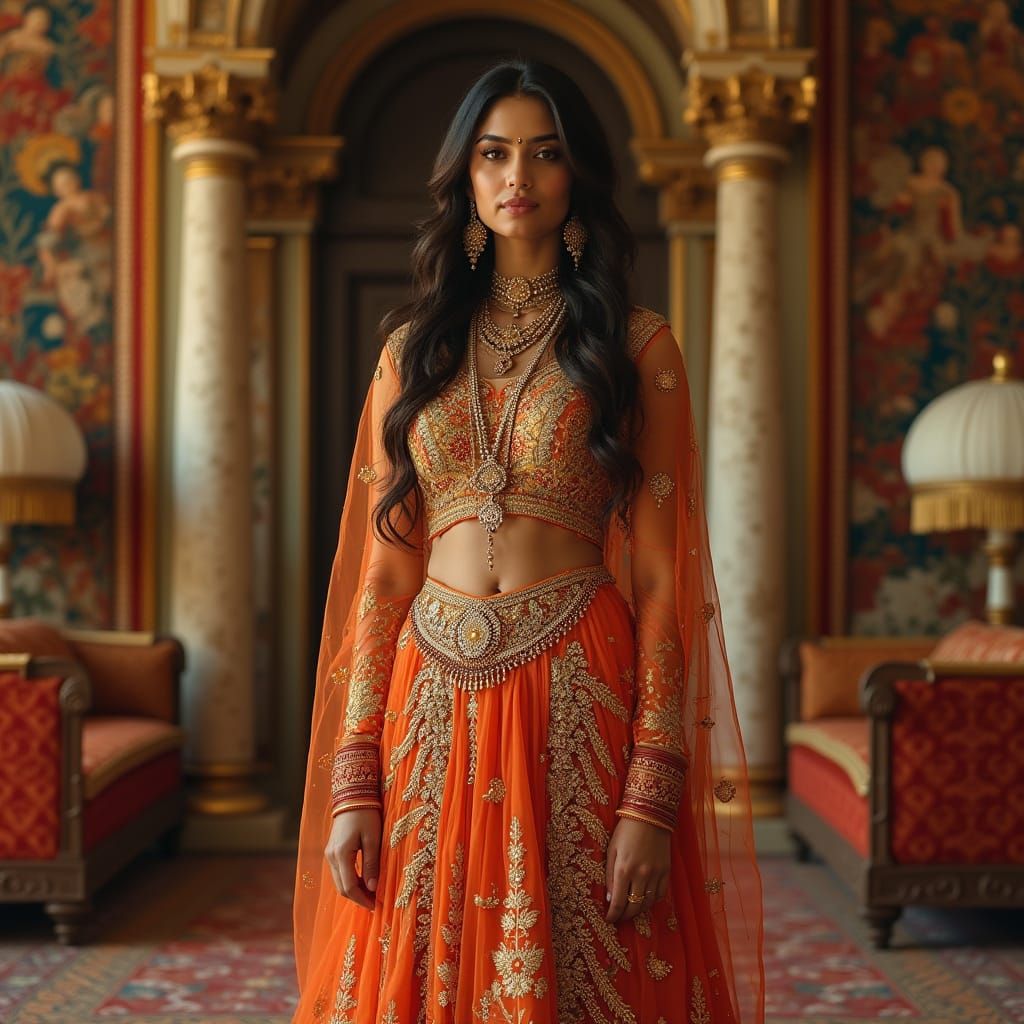 Indian Princess in Golden Splendor
