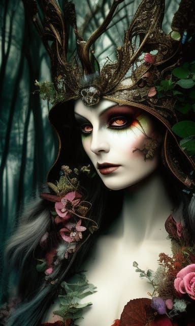 Ethereal Fairy-Tale Princess in a Surreal Horror Style